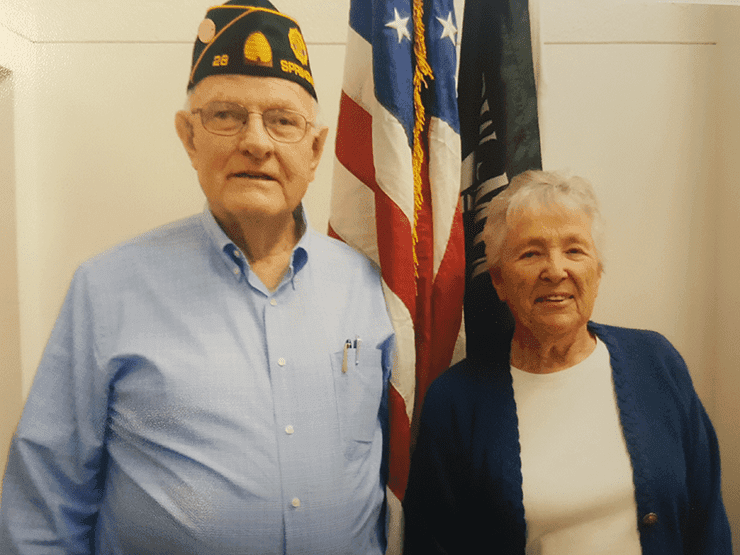 Commander Fred Hurst & Speaker Helen Beardall.