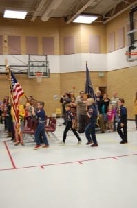 Cub Scouts presenting the flags. Cub Scouts presenting the flags