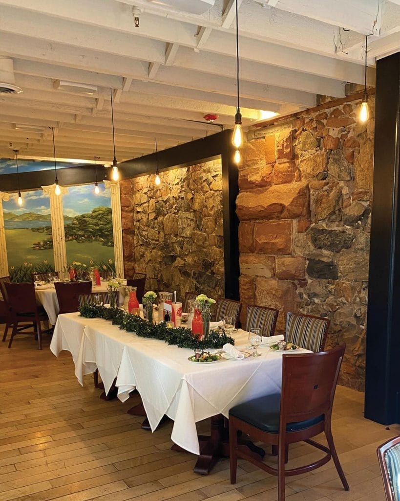 The Grotto, downstairs at Magleby's, is used for parties, wedding dinners, catered events, etc.