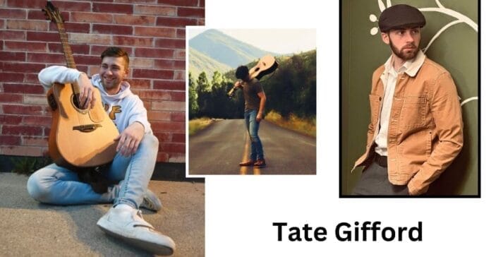 Local artist Tate Gifford performing at Acoustic Autumn Live.