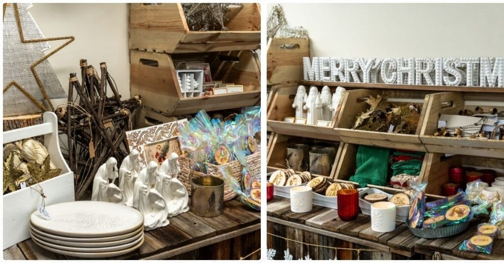 Giving Tree Christmas Ornaments and other Christmas Decor.