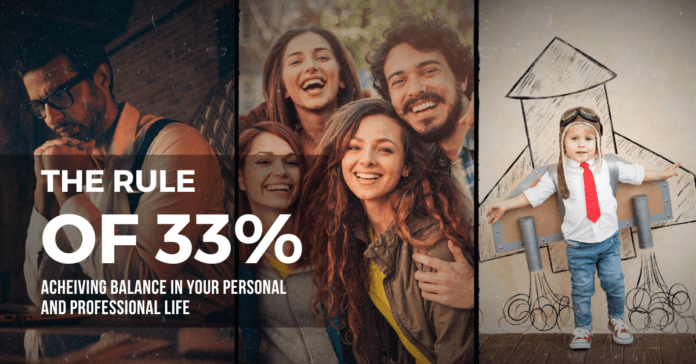 The Rule of 33%: achieving balance in your personal and professional life.