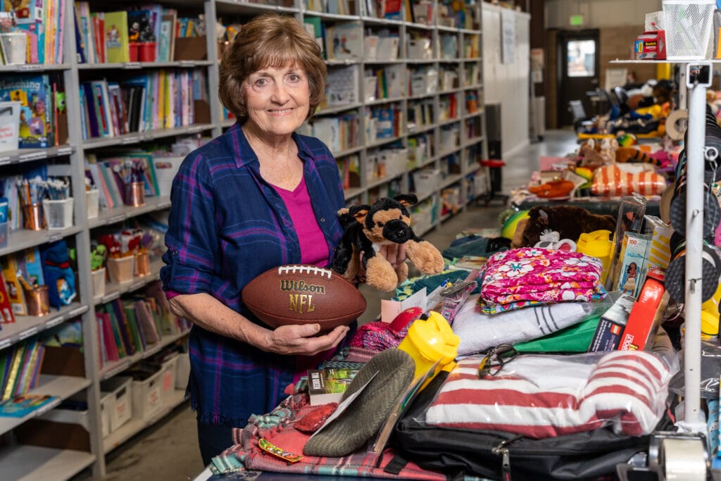 Volunteer at Hearts Knit Together: Pat Richter.