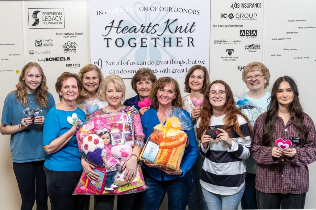 From L to R: Kennadie Wilkinson, Mary Jo Dabbling, Carolyn Walker, Judy Alba, Pat Richter, April James, Jean Westover, Sister Emily Keller, Becky Ray, Sister Corin Brower