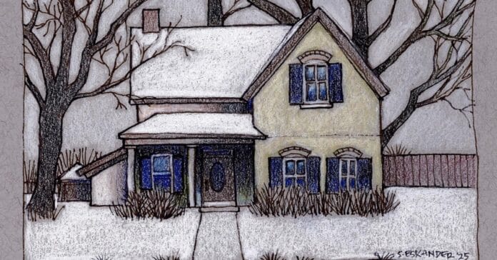 Local artist immortalizes Springville home in ink just days before it was demolished.