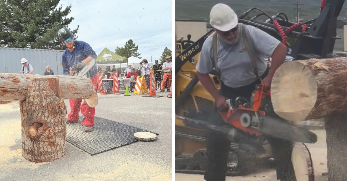 Utah chainsaw enthusiasts showcase skills in inaugural competition.
