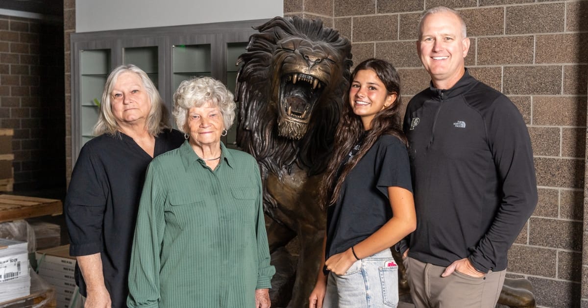 Left to right: DeAnn Sorenson, Donna Stewart, Leah Sorenson, Principal Jesse Sorenson. Photos by Pete Hansen.