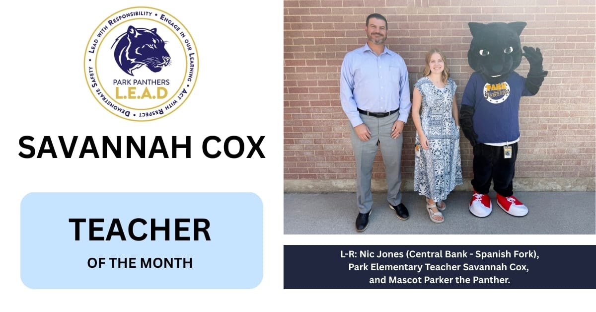 Teacher of the Month: Savannah Cox.